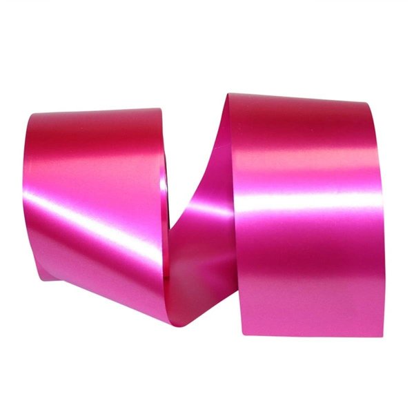 Reliant Ribbon 20.75 in. 50 m RD Paper Coated Polypropylene Shiny Ribbon, Hot Pink 16045-904-40W